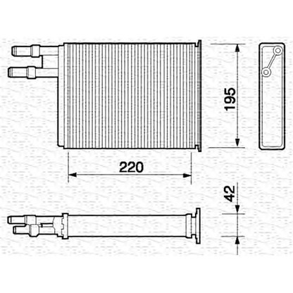 Foto Scambiatore calore, Riscaldamento abitacolo MAGNETI MARELLI 350218060000