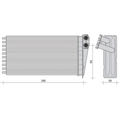 Photo Heat Exchanger, interior heating MAGNETI MARELLI 350218273000