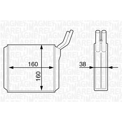 Фото Теплообменник, отопление салона MAGNETI MARELLI 350218320000