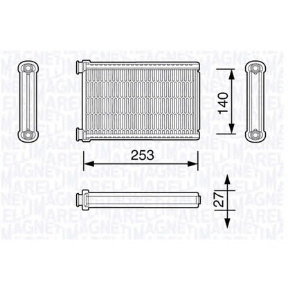 Photo Heat Exchanger, interior heating MAGNETI MARELLI 350218331000