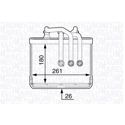 Foto Radiador de calefacción MAGNETI MARELLI 350218334000