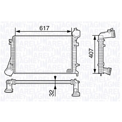 Foto Radiador de aire de admisión MAGNETI MARELLI 351319202080