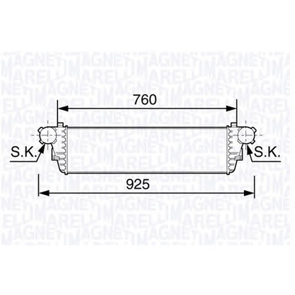 Photo Intercooler, échangeur MAGNETI MARELLI 351319203480
