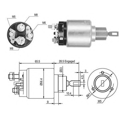 Фото Тяговое реле, стартер MAGNETI MARELLI 940113050048