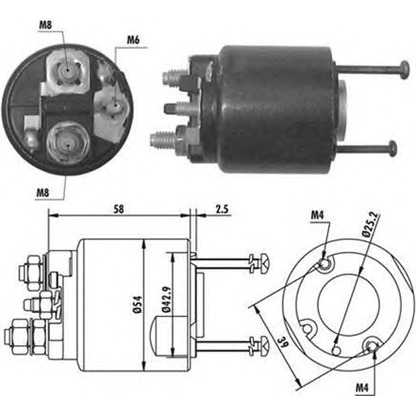 Photo Solenoid Switch, starter MAGNETI MARELLI 940113050064