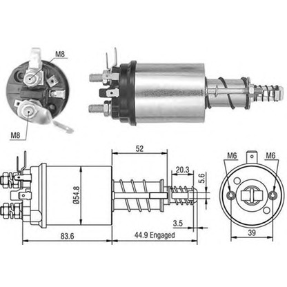 Photo Solenoid Switch, starter MAGNETI MARELLI 940113050387