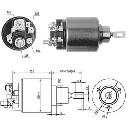 Photo Solenoid Switch, starter MAGNETI MARELLI 940113050434