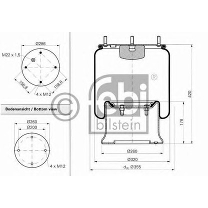 Foto Soffietto, Sospensione pneumatica FEBI BILSTEIN 15043