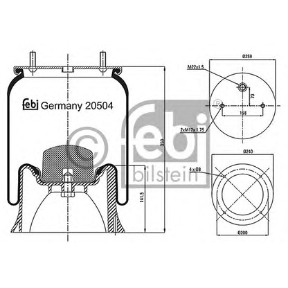 Фото Кожух пневматической рессоры FEBI BILSTEIN 20504