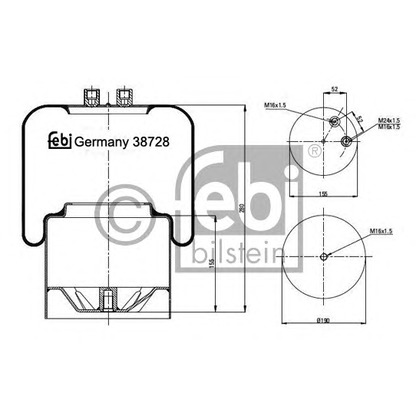 Zdjęcie Mieszek, klimatyzacja FEBI BILSTEIN 38728