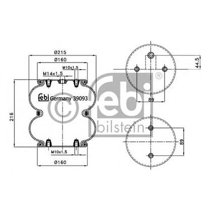 Foto Soffietto, Sospensione pneumatica FEBI BILSTEIN 39093