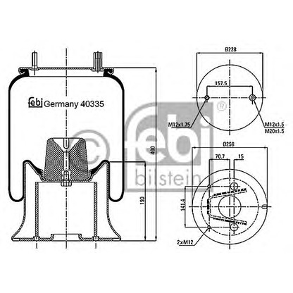 Photo Soufflet à air, suspension pneumatique FEBI BILSTEIN 40335